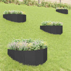 Gazonrand 4 st 100 x 45 cm Staal Zwart