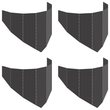 Gazonrand 4 st 100 x 45 cm Staal Zwart
