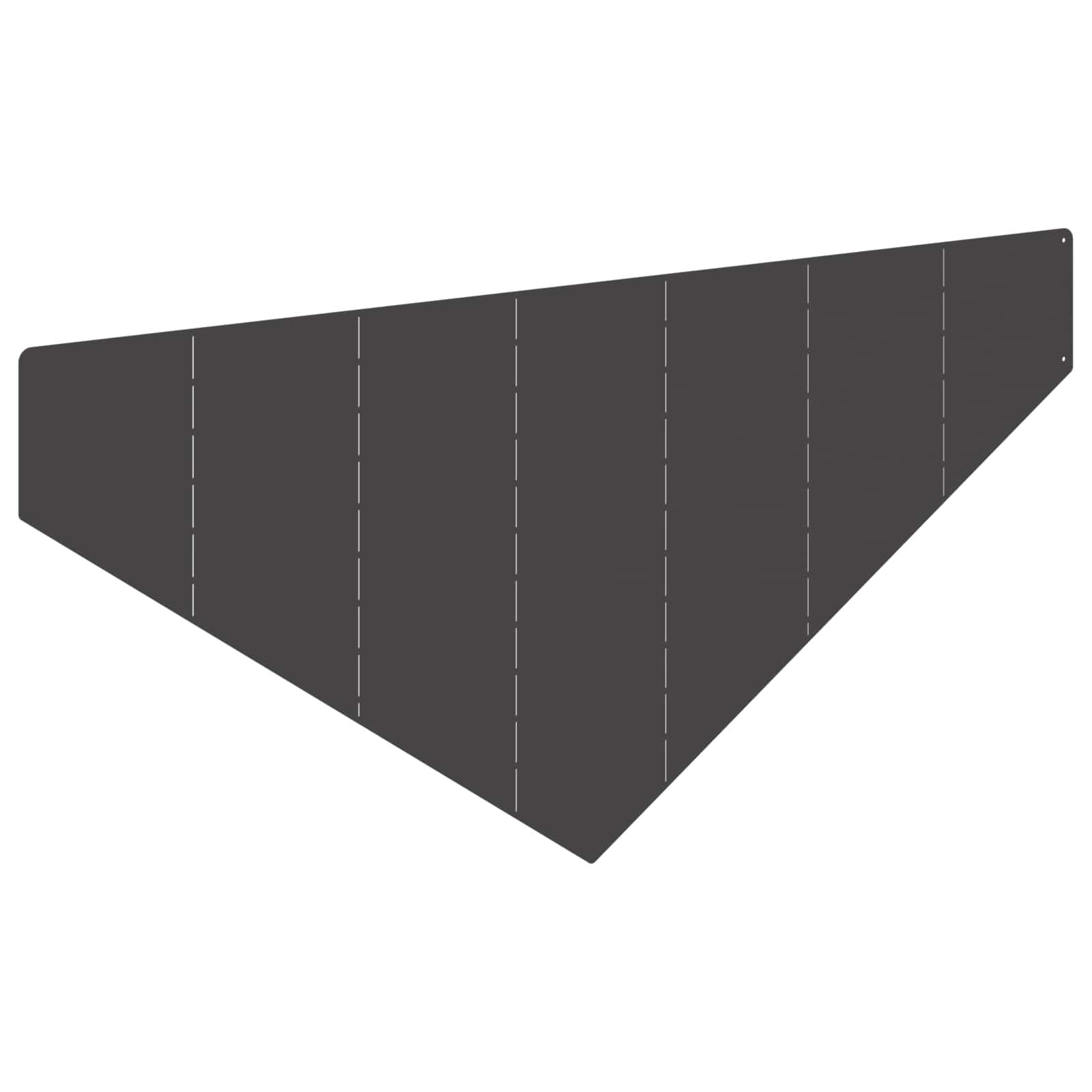 Gazonrand 4 st 100 x 45 cm Staal Zwart