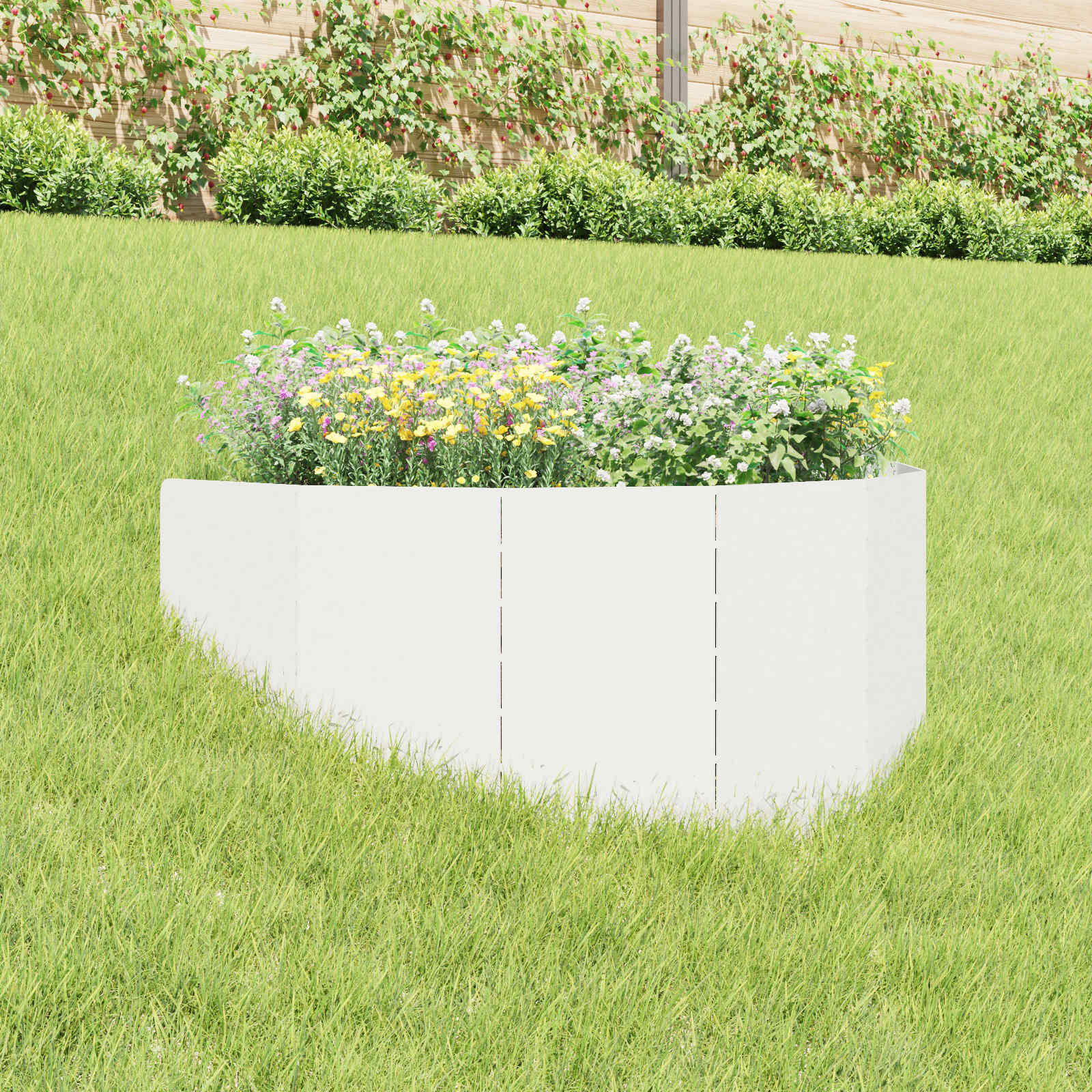Gazonrand 100 x 45 cm Staal Wit