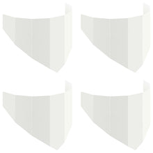 Gazonrand 4 st 100 x 45 cm Staal Wit