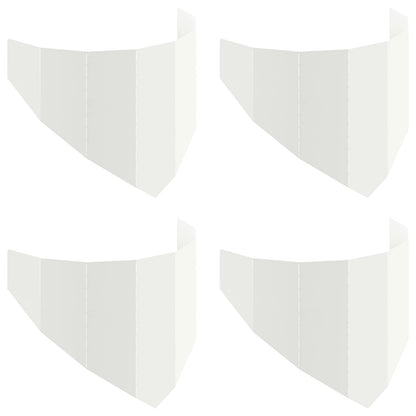 Gazonrand 4 st 100 x 45 cm Staal Wit