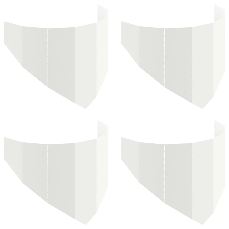 Gazonrand 4 st 100 x 45 cm Staal Wit