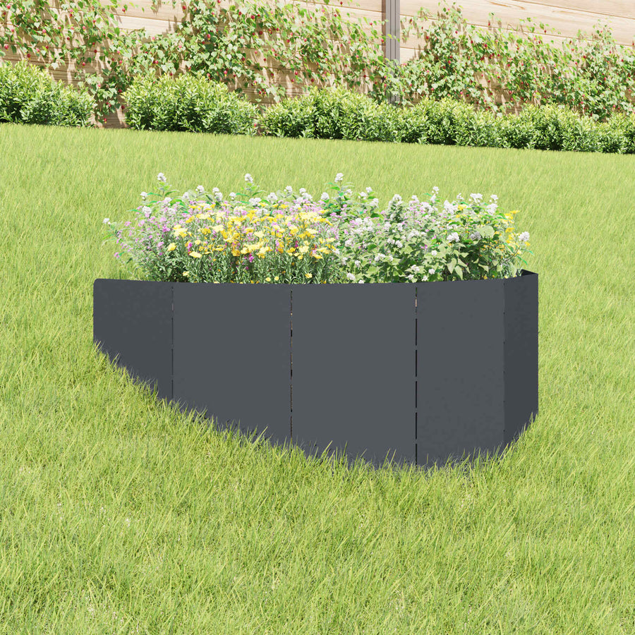 Gazonrand 100 x 45 cm Staal Antracietkleurig
