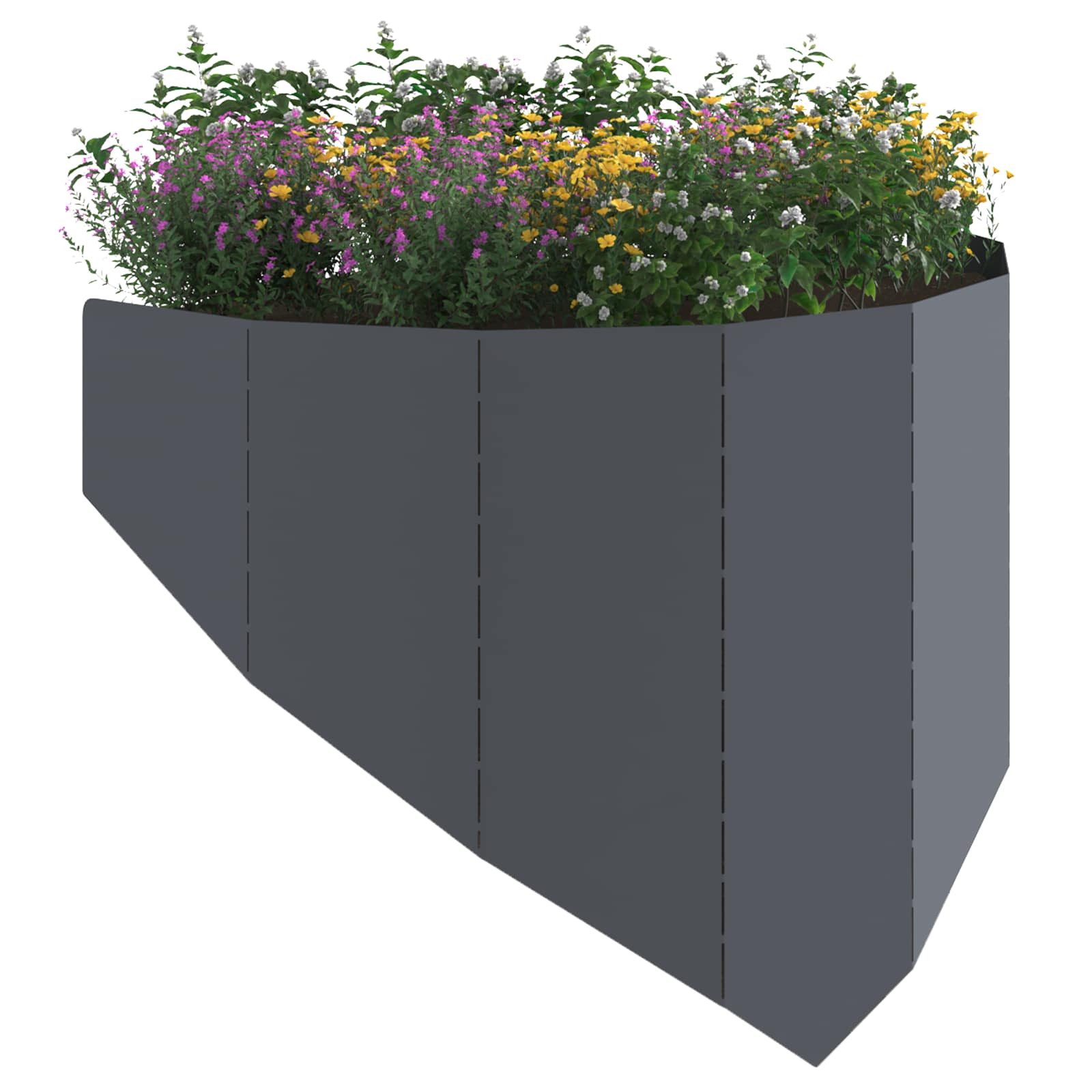 Gazonrand 100 x 45 cm Staal Antracietkleurig