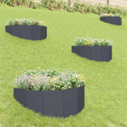 Gazonrand 4 st 100 x 45 cm Staal Antracietkleurig