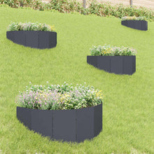 Gazonrand 4 st 100 x 45 cm Staal Antracietkleurig
