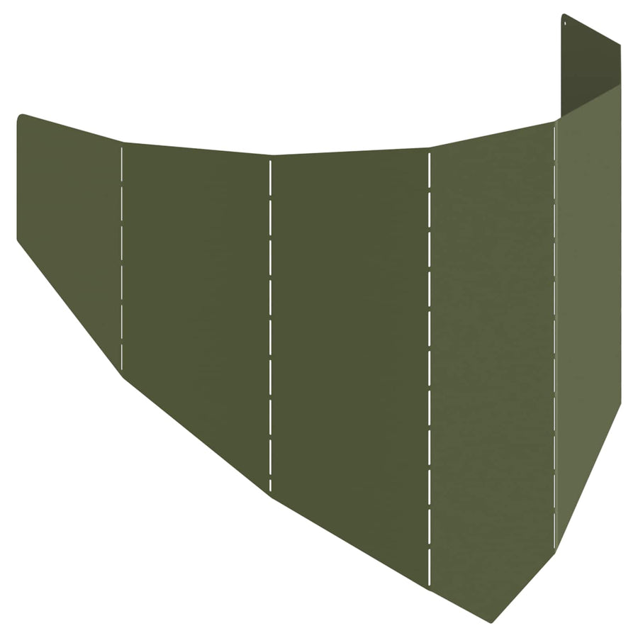 Gazonrand 100 x 45 cm Staal Olijfgroen