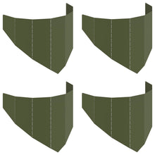 Gazonrand 4 st 100 x 45 cm Staal Olijfgroen