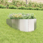 Gazonrand 100 x 45 cm Staal Zilverkleurig