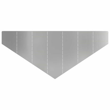 Gazonrand 100 x 45 cm Staal Zilverkleurig