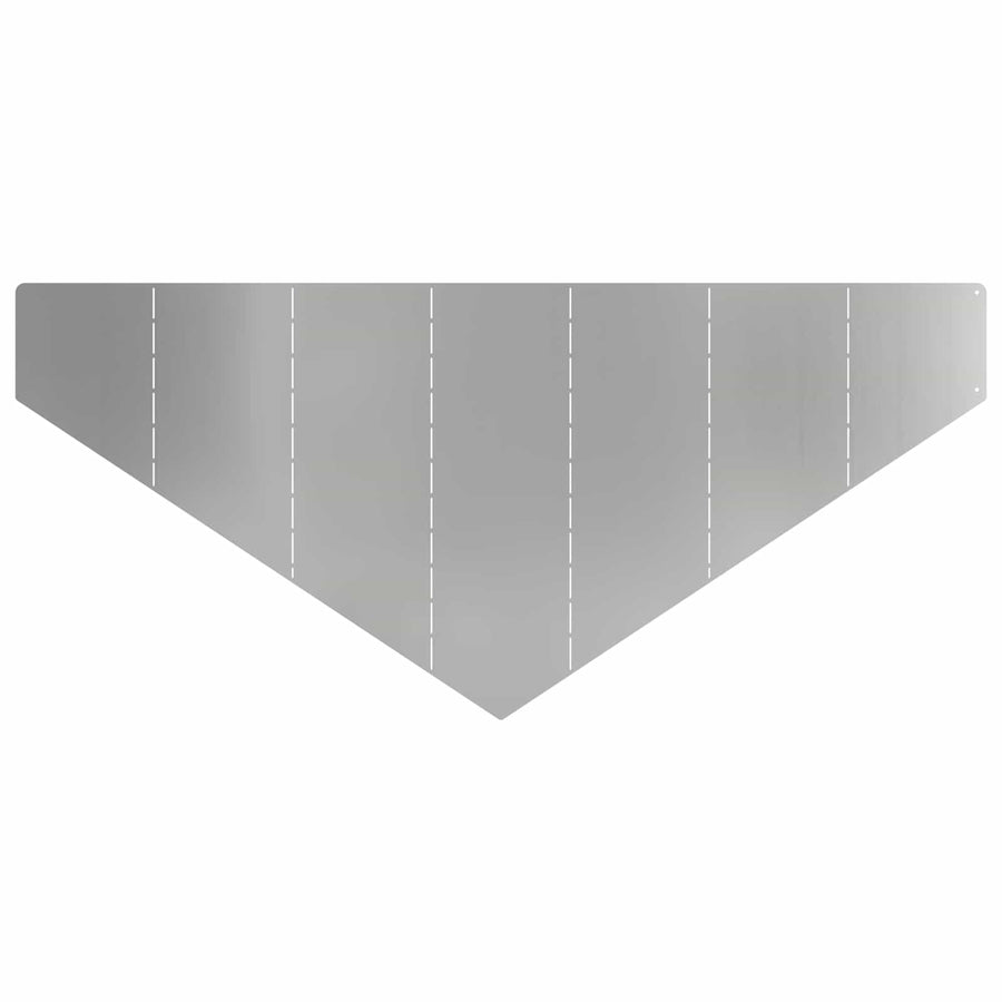 Gazonrand 100 x 45 cm Staal Zilverkleurig