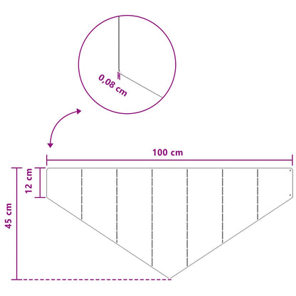 Gazonrand 100 x 45 cm Staal Zilverkleurig