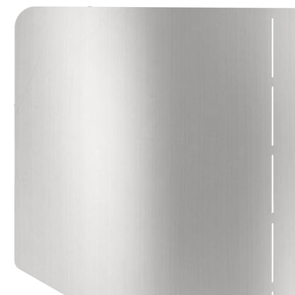 Gazonrand 4 st 100 x 45 cm Staal Zilverkleurig