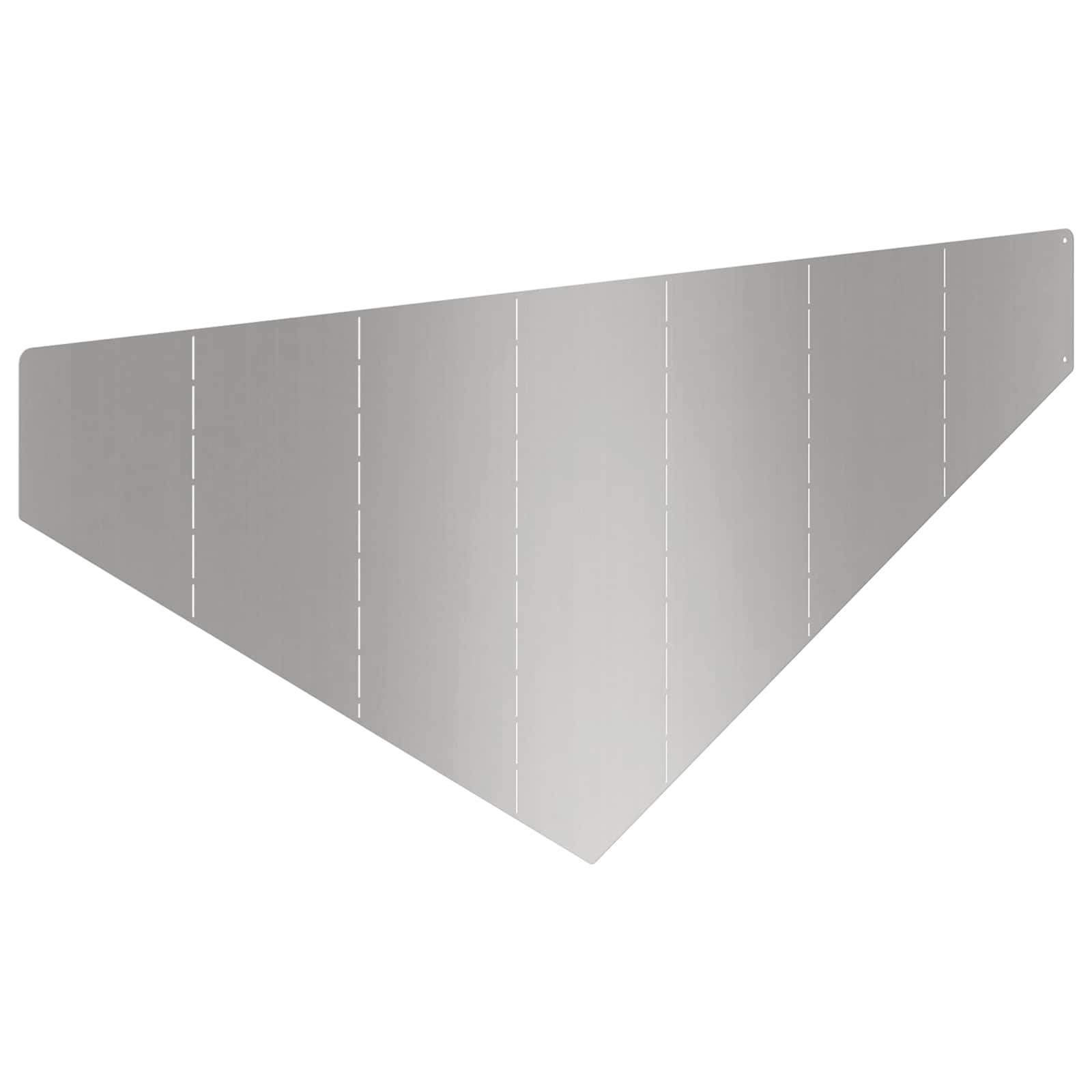 Gazonrand 4 st 100 x 45 cm Staal Zilverkleurig