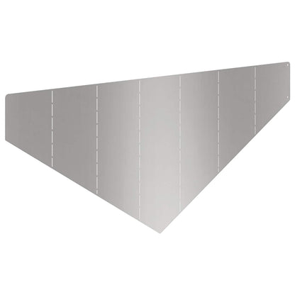 Gazonrand 4 st 100 x 45 cm Staal Zilverkleurig
