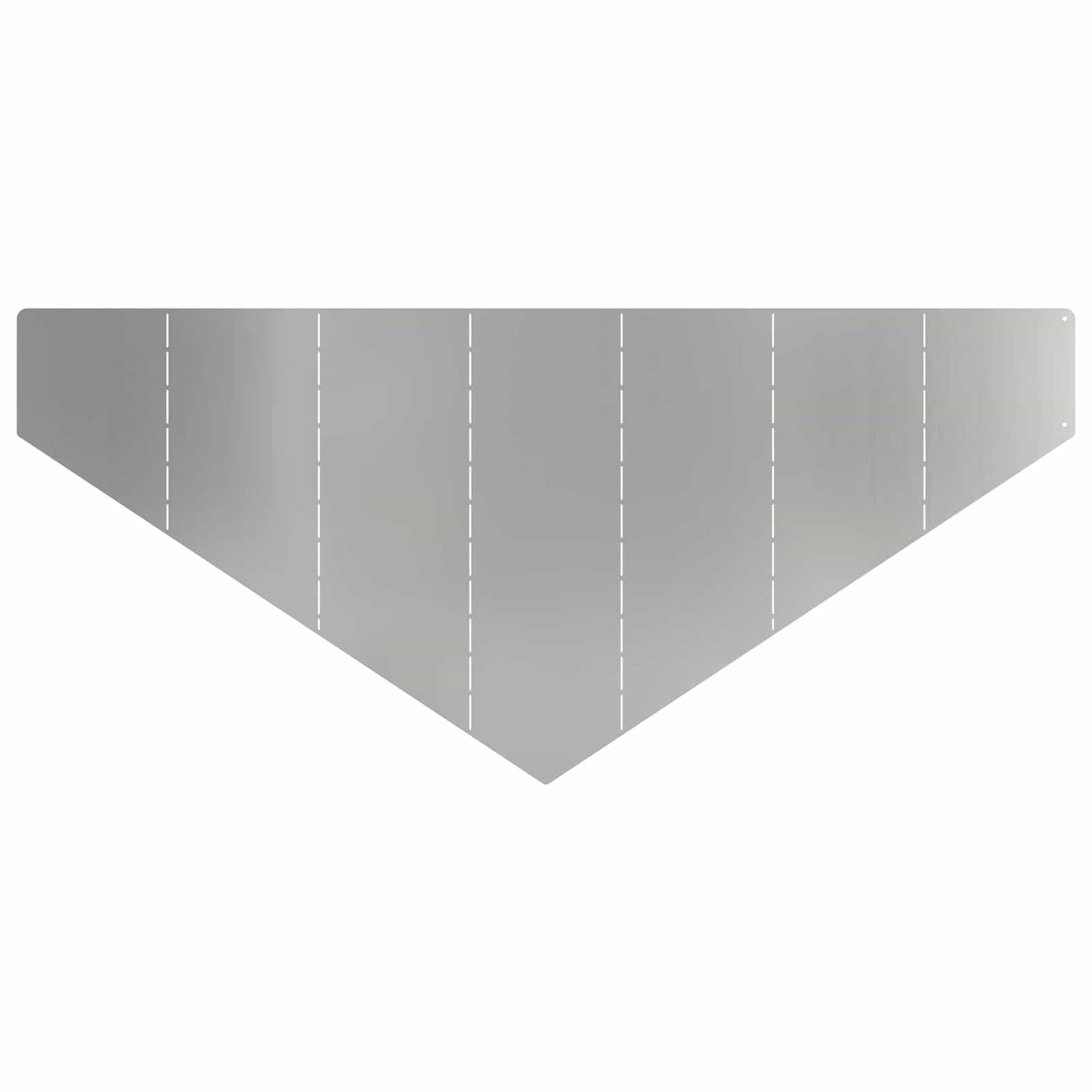 Gazonrand 4 st 100 x 45 cm Staal Zilverkleurig