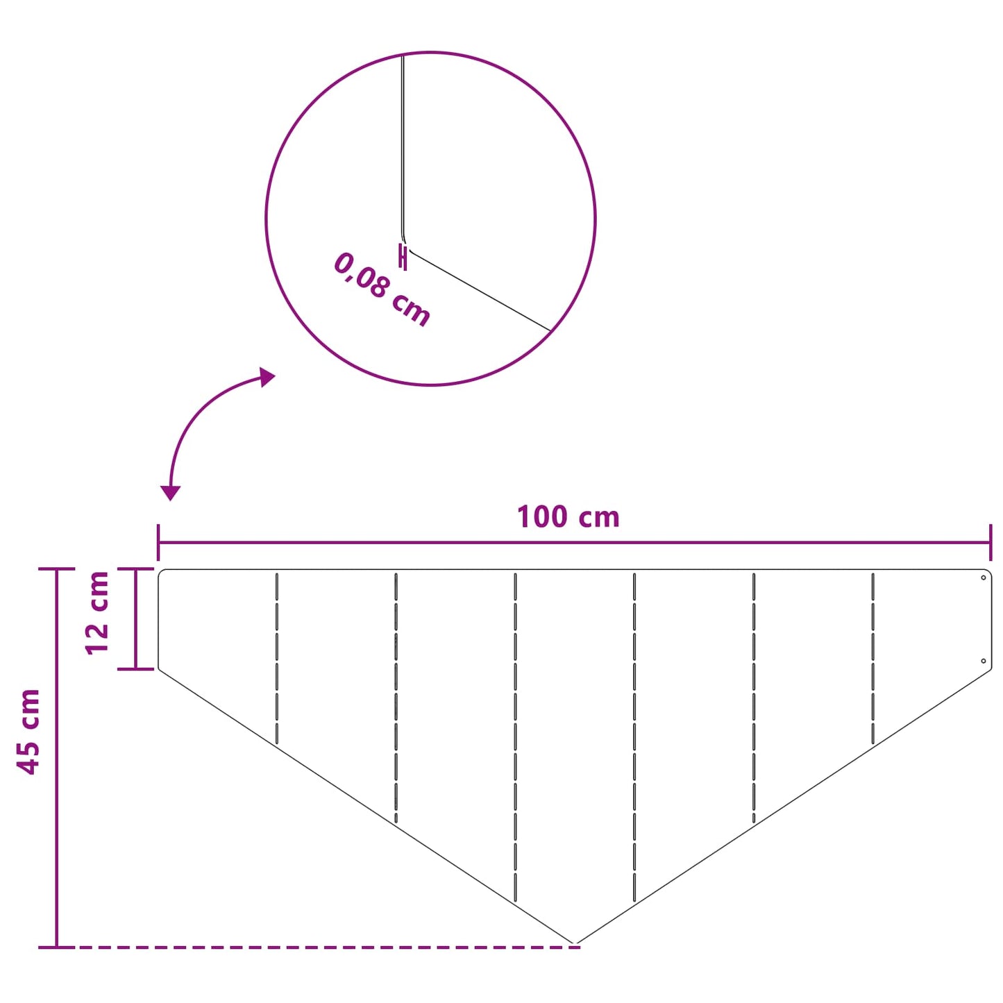Gazonrand 4 st 100 x 45 cm Staal Zilverkleurig