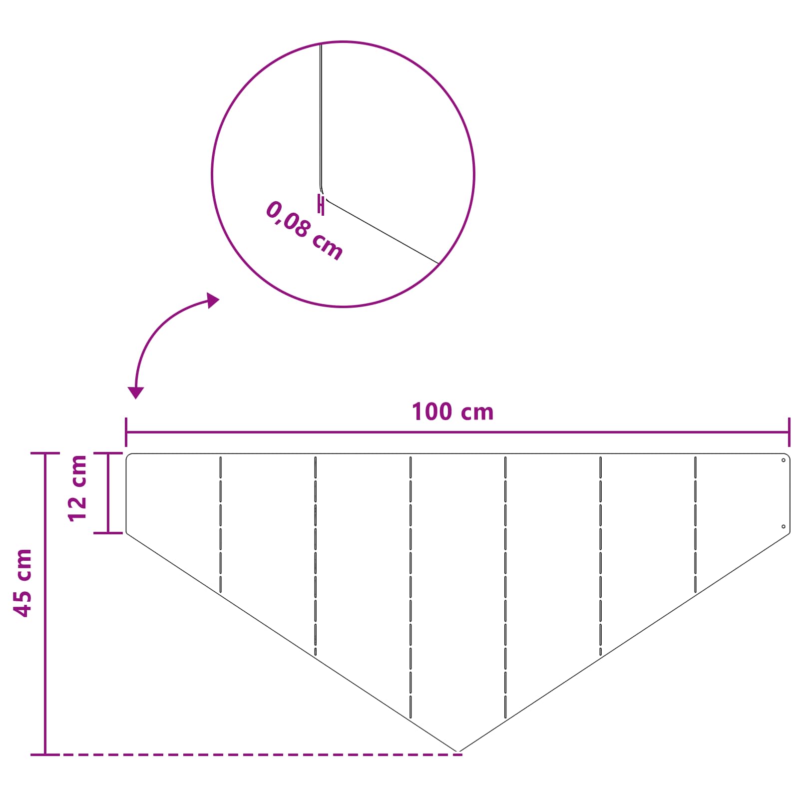 Gazonrand 4 st 100 x 45 cm Staal Zilverkleurig