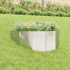 Gazonrand 100x45 cm staal zilverkleurig