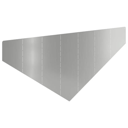 Gazonrand 100 x 45 cm Staal Zilverkleurig