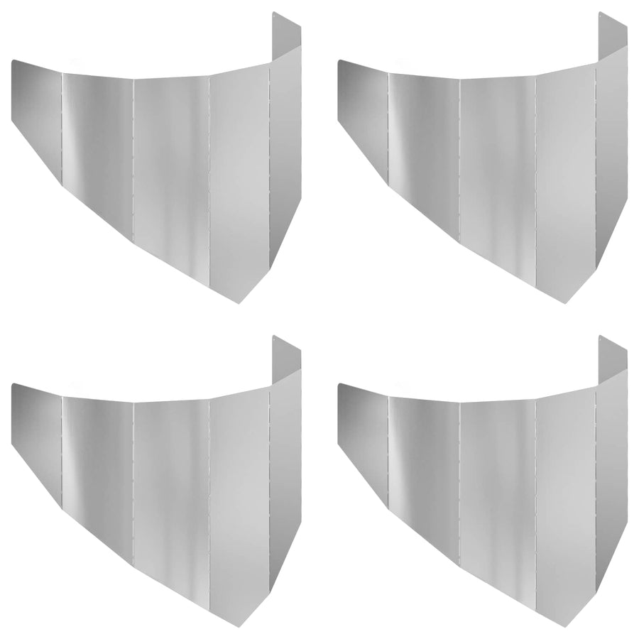 Gazonrand 4 pcs 100 x 45 cm Staal Zilverkleurig