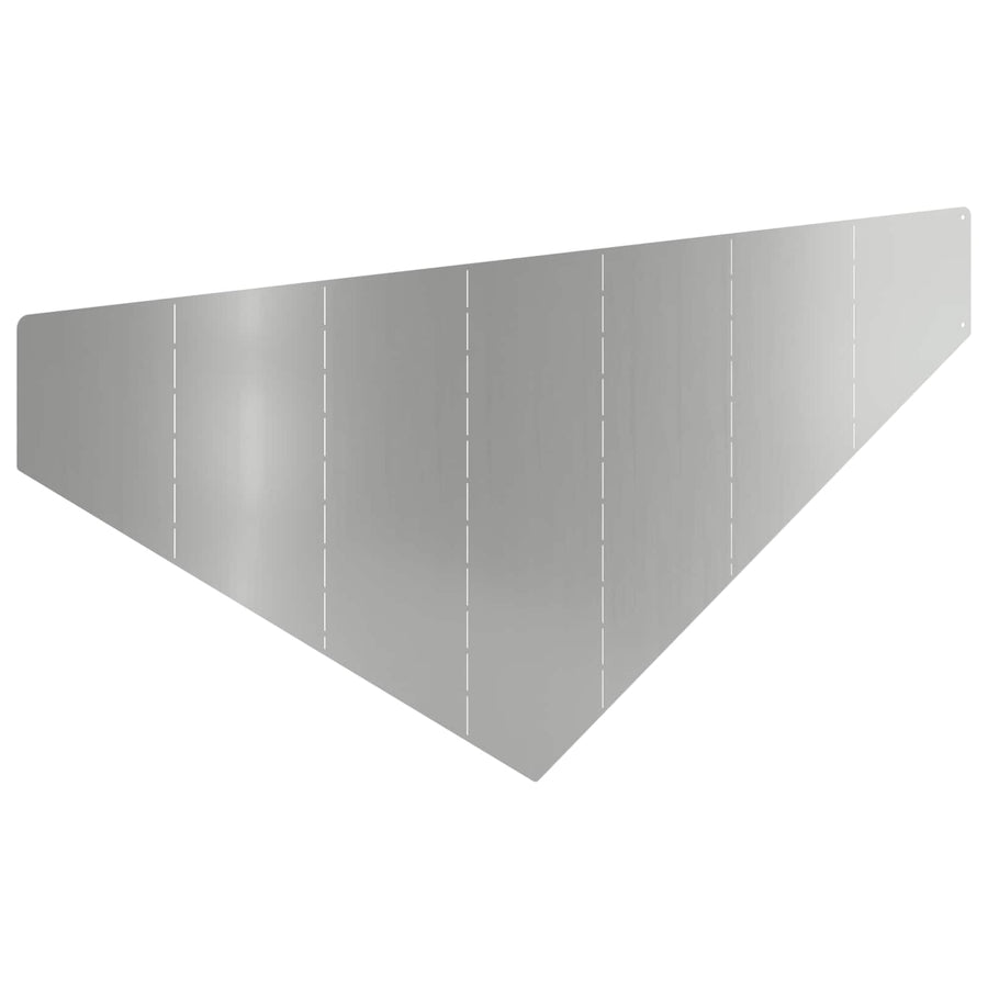 Gazonrand 4 pcs 100 x 45 cm Staal Zilverkleurig