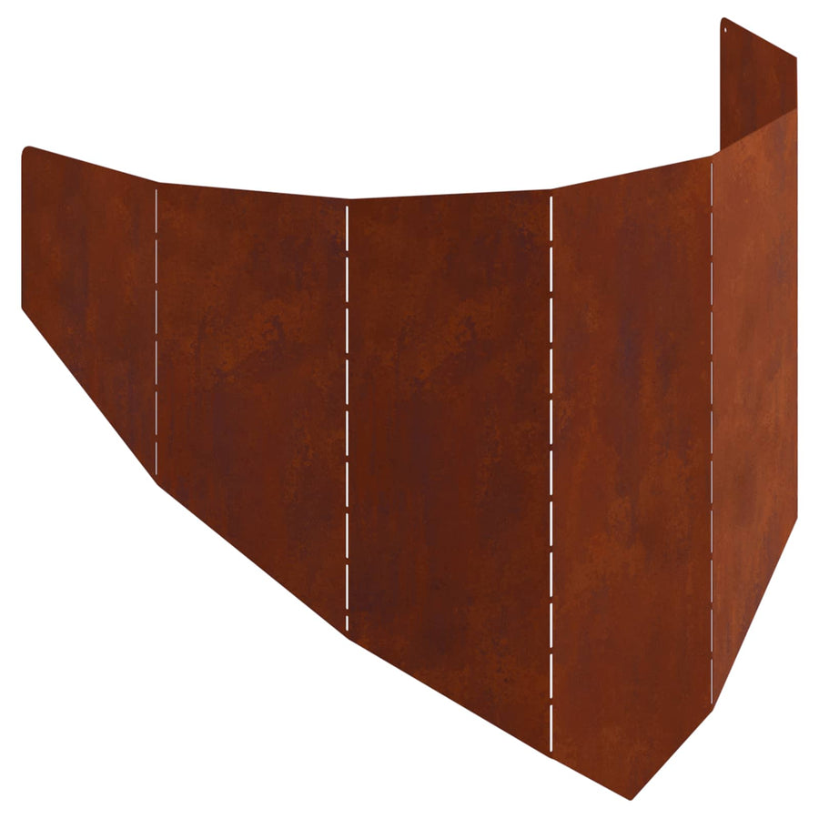 Gazonrand 100 x 45 cm Staal Roestig