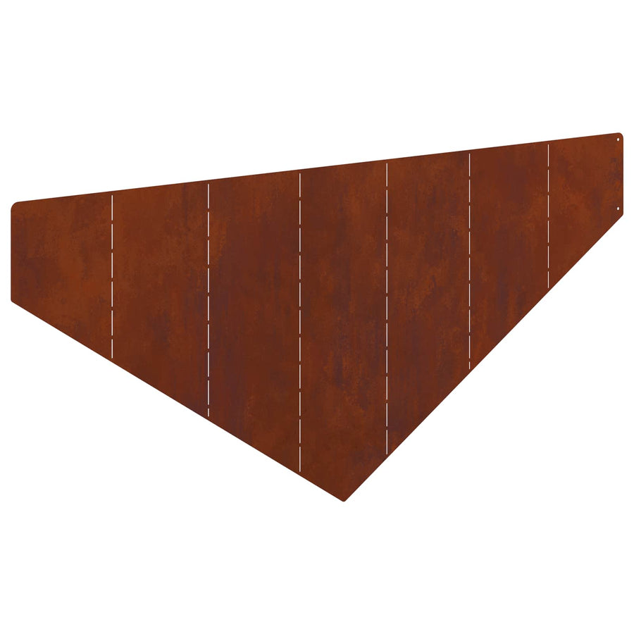Gazonrand 100 x 45 cm Staal Roestig