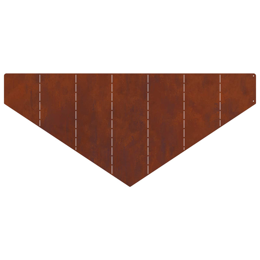 Gazonrand 100 x 45 cm Staal Roestig