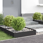 Gazonrand 4 pcs 60 x 60 x 20 cm Staal Zwart