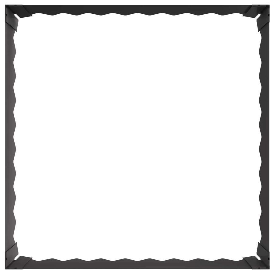 Gazonrand 4 pcs 60 x 60 x 20 cm Staal Zwart