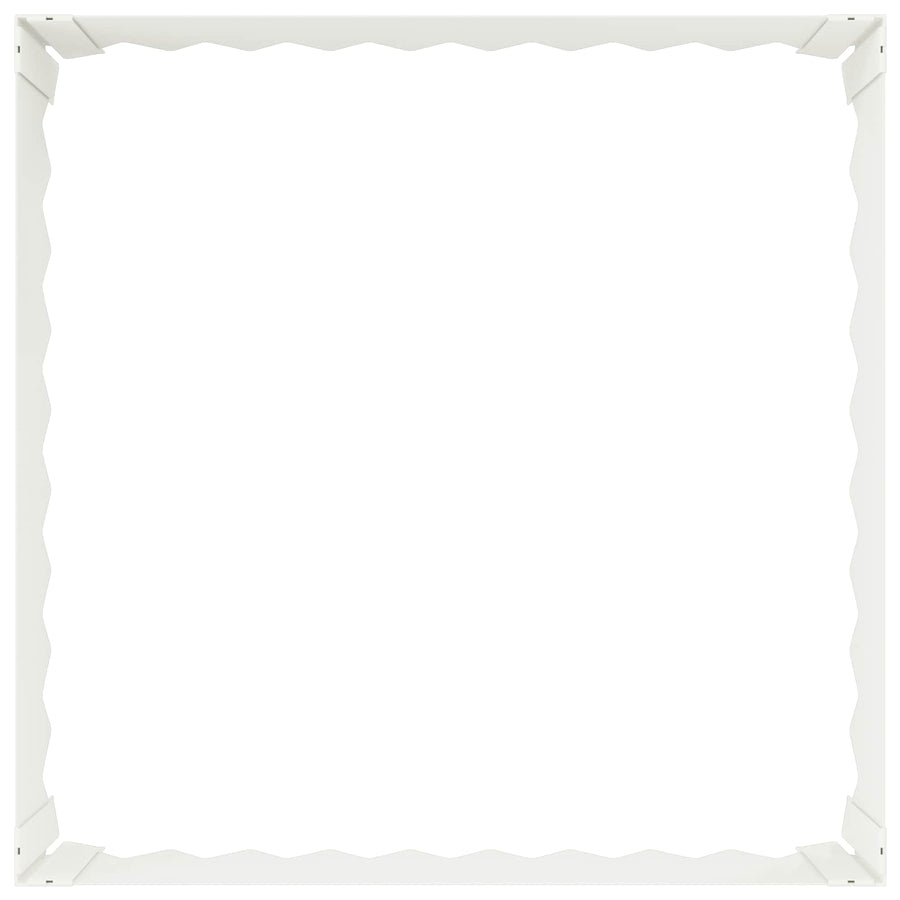 Gazonrand 60 x 60 x 20 cm Staal Wit