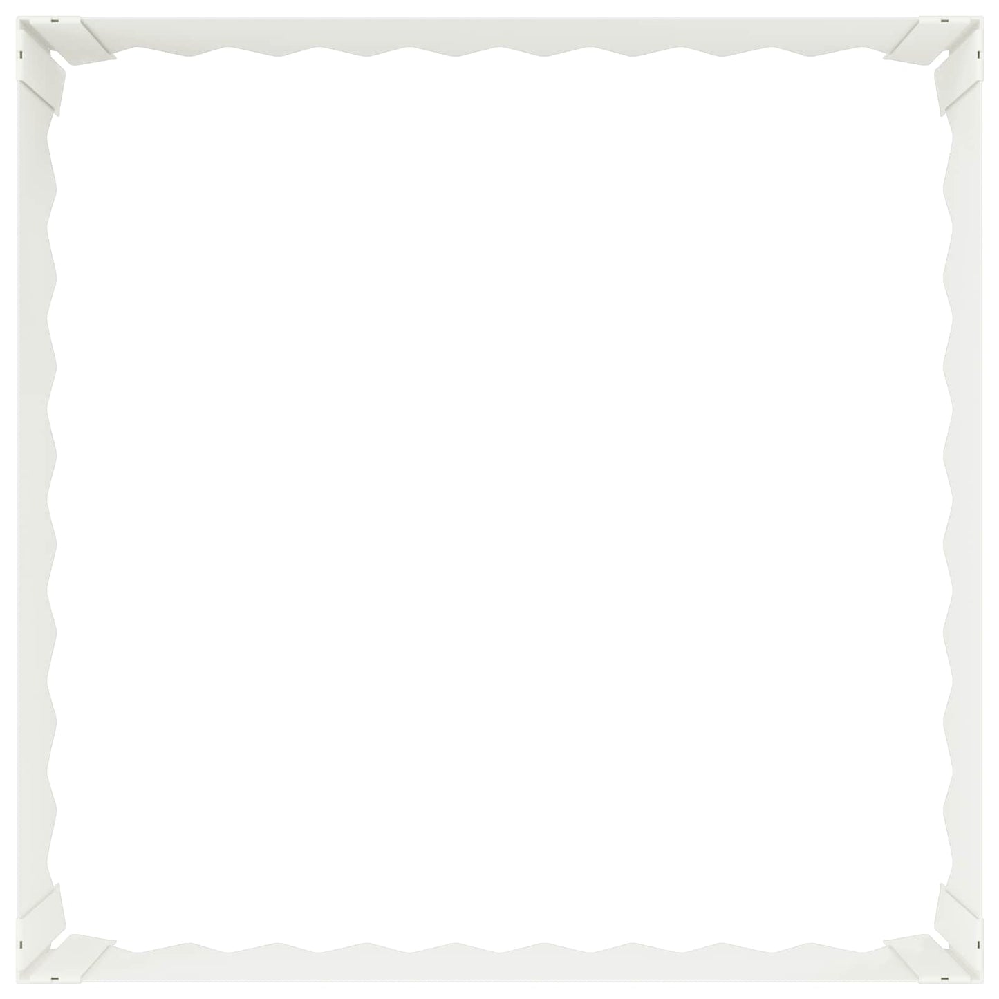Gazonrand 4 st 60 x 60 x 20 cm Staal Wit