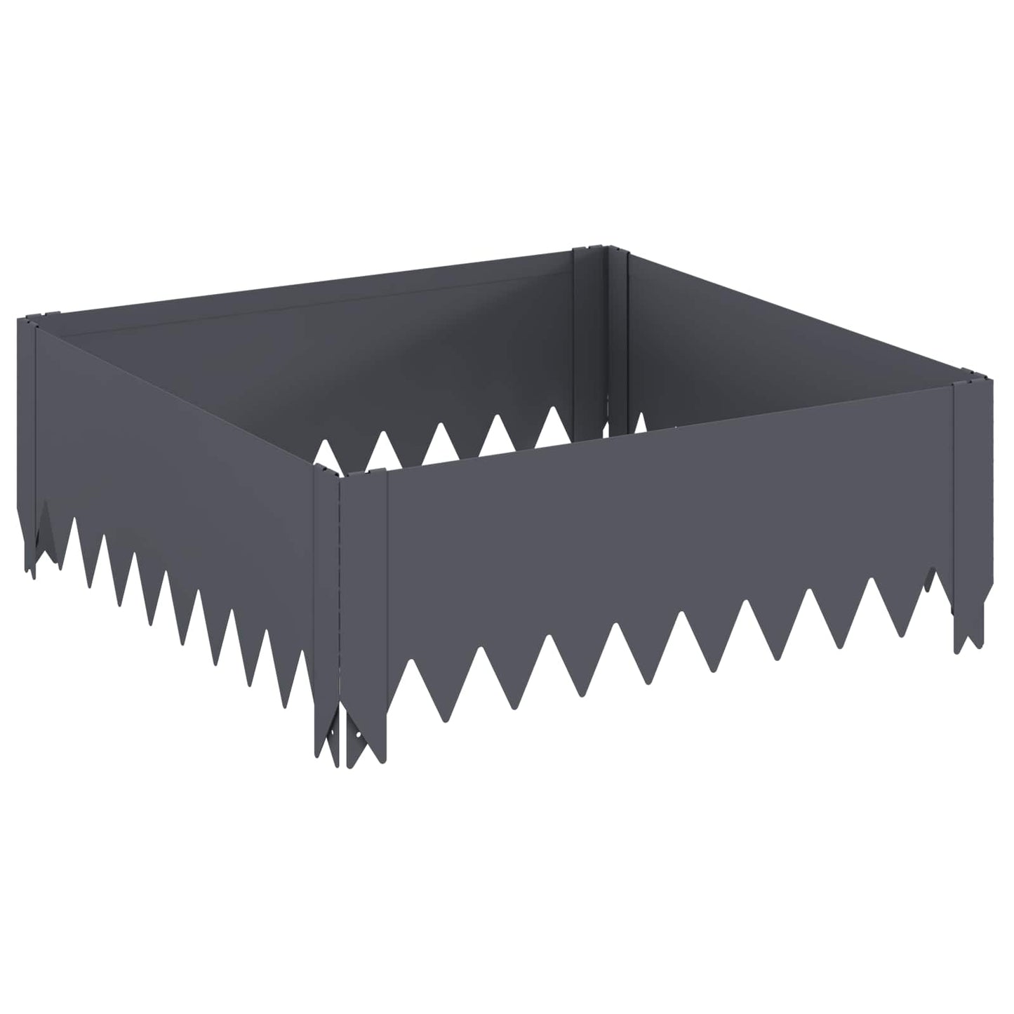 Gazonrand 60 x 60 x 20 cm Staal Antracietkleurig
