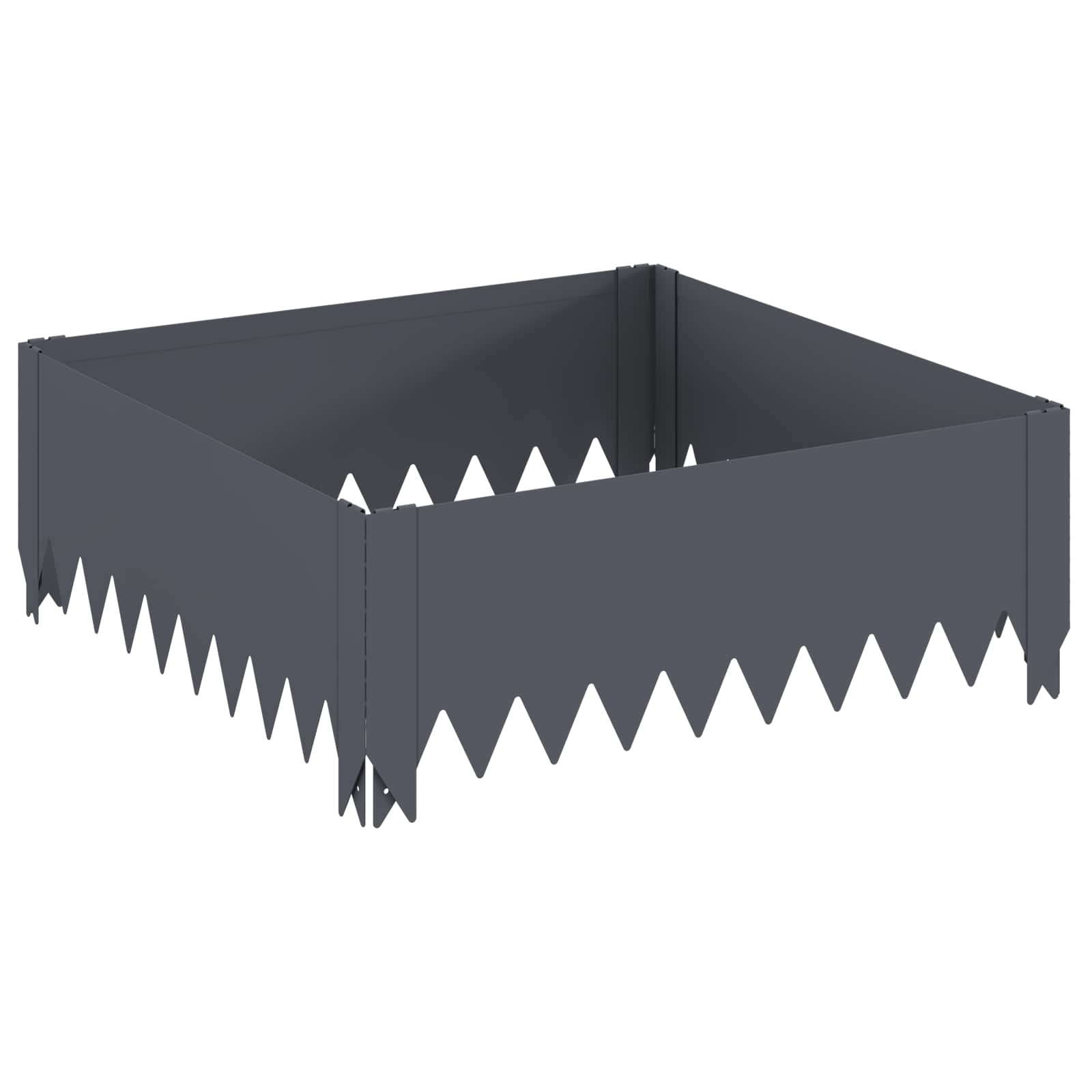 Gazonrand 60 x 60 x 20 cm Staal Antracietkleurig