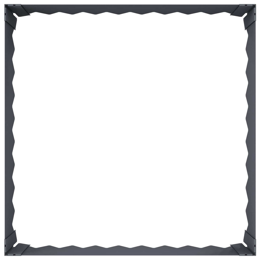 Gazonrand 60 x 60 x 20 cm Staal Antracietkleurig