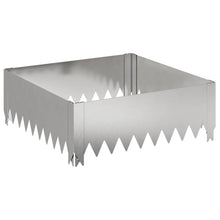 Gazonrand 60 x 60 x 20 cm Staal Zilverkleurig