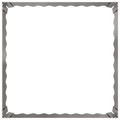Gazonrand 60 x 60 x 20 cm Staal Zilverkleurig