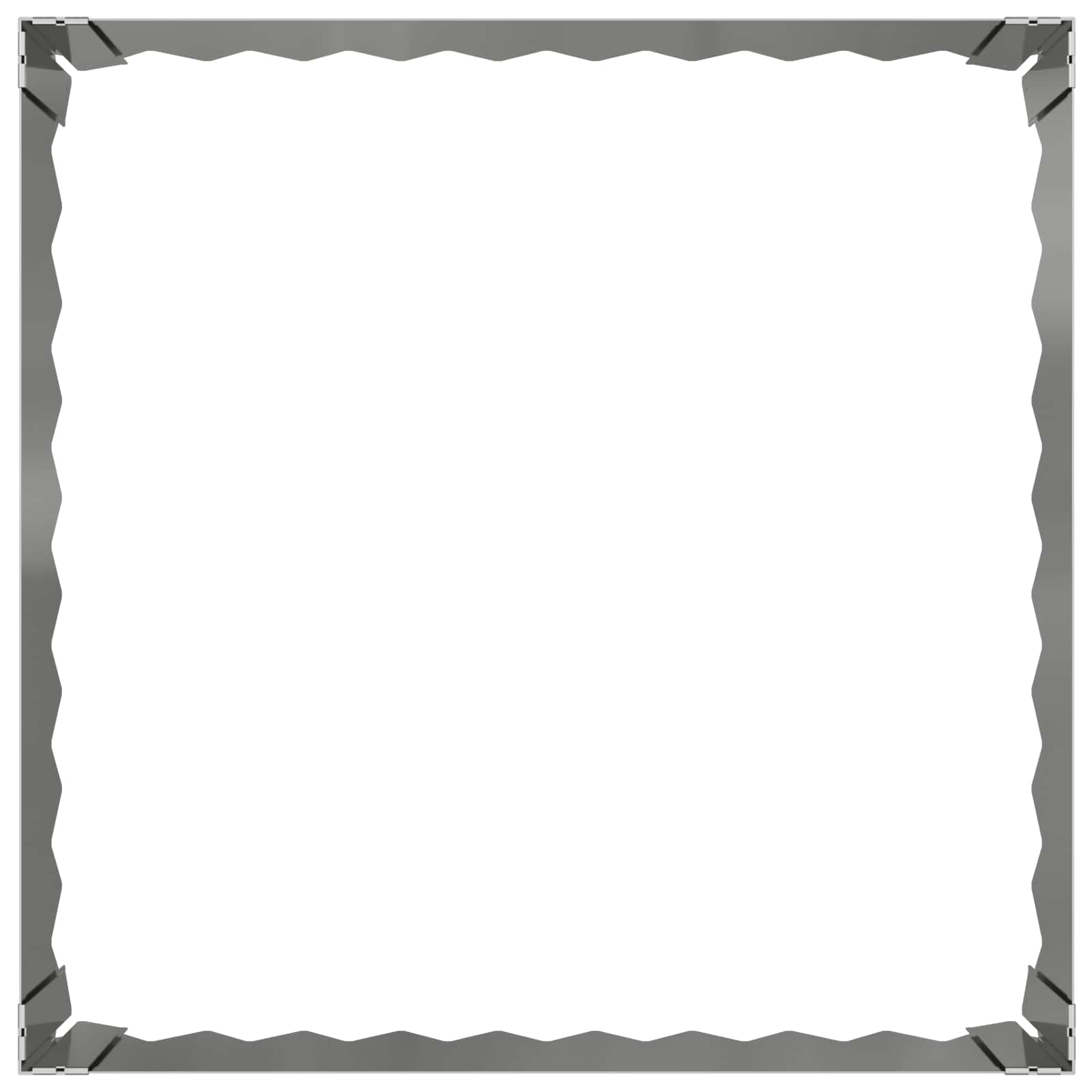 Gazonrand 60 x 60 x 20 cm Staal Zilverkleurig