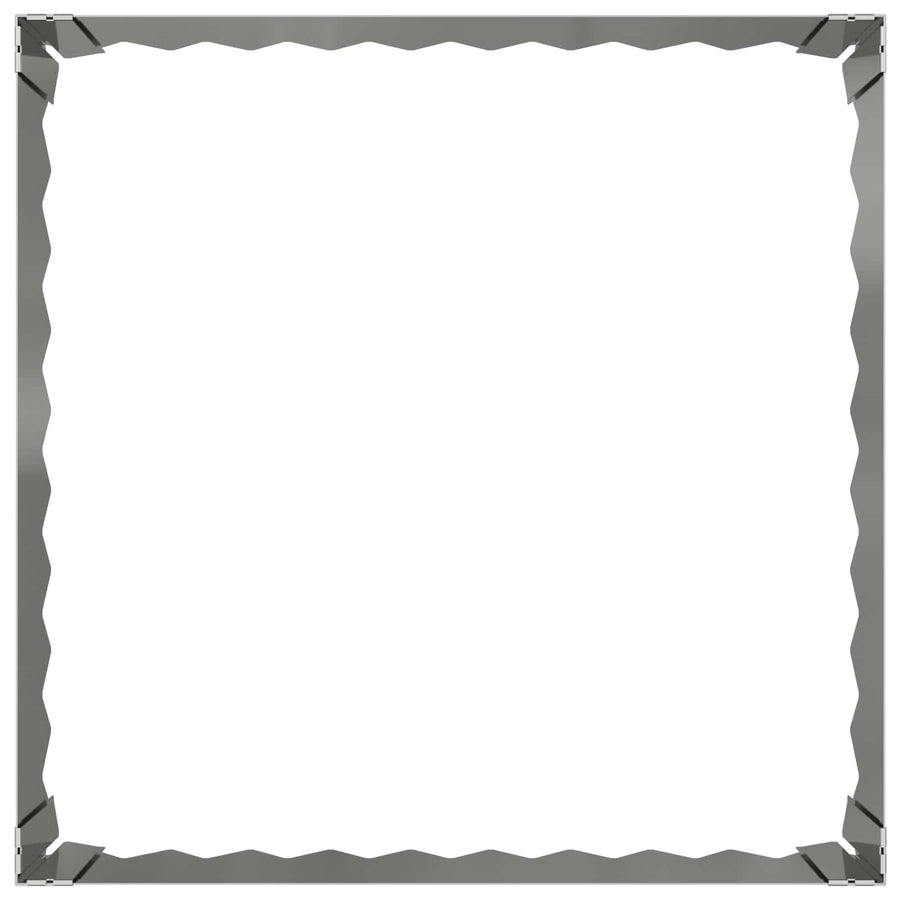 Gazonrand 60 x 60 x 20 cm Staal Zilverkleurig