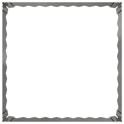 Gazonrand 4 pcs 60 x 60 x 20 cm Staal Zilverkleurig