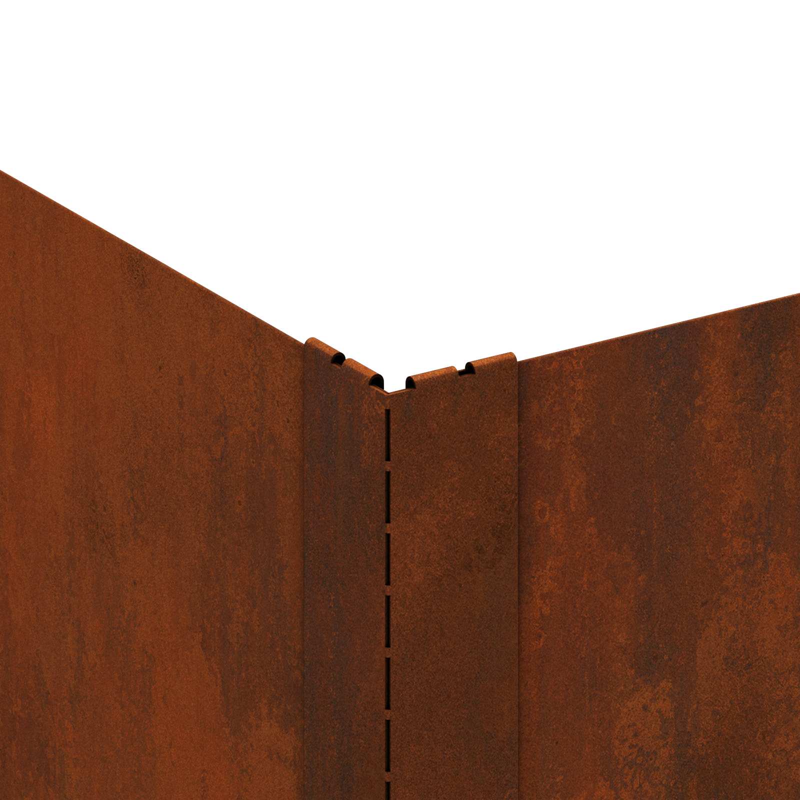 Gazonrand 60 x 60 x 20 cm Staal Roestig