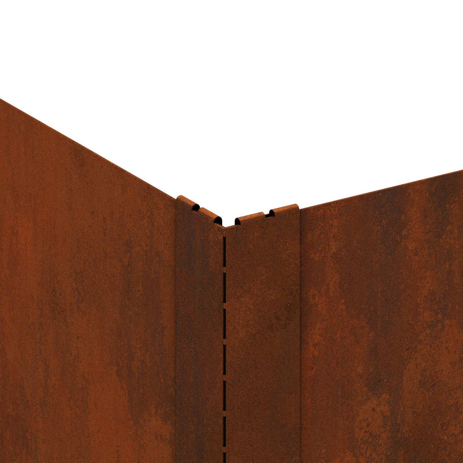 Gazonrand 60 x 60 x 20 cm Staal Roestig