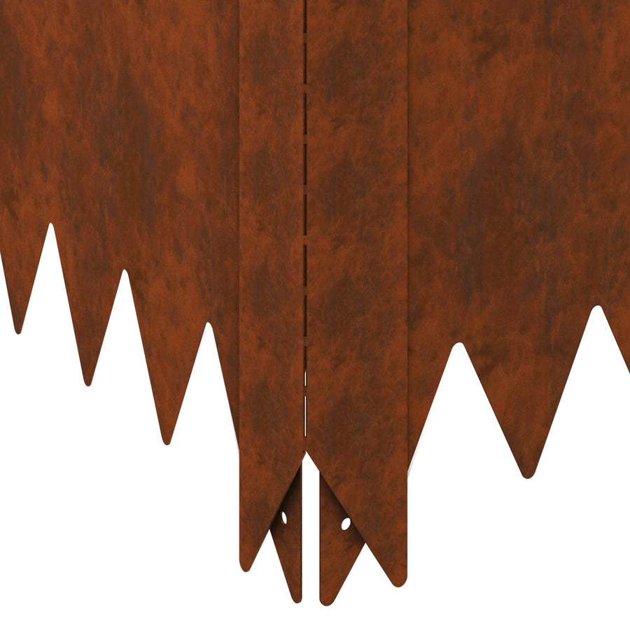 Gazonrand 60 x 60 x 20 cm Staal Roestig