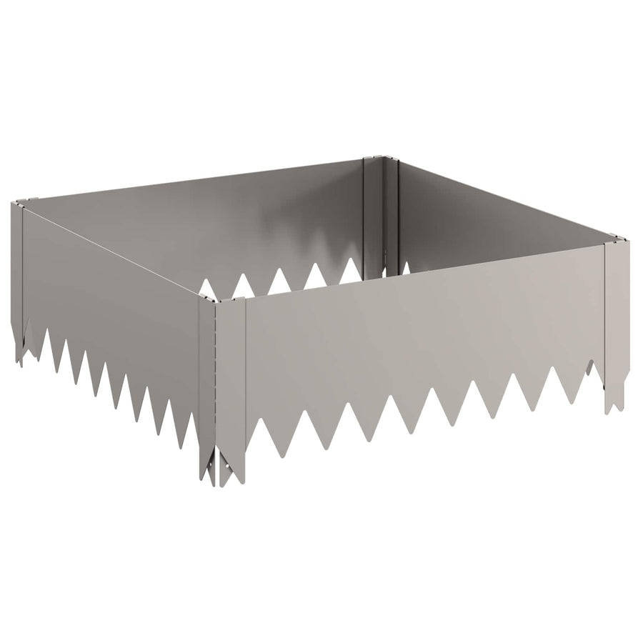 Gazonrand 60 x 60 x 20 cm Staal Roestig