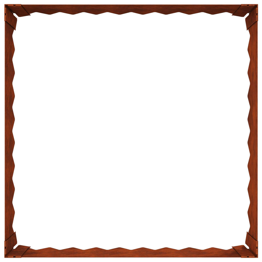 Gazonrand 60 x 60 x 20 cm Staal Roestig