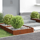 Gazonrand 4 pcs 60 x 60 x 20 cm Staal Roestig