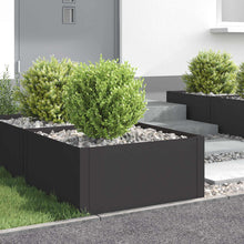 Gazonrand 4 pcs 60 x 60 x 35 cm Staal Zwart