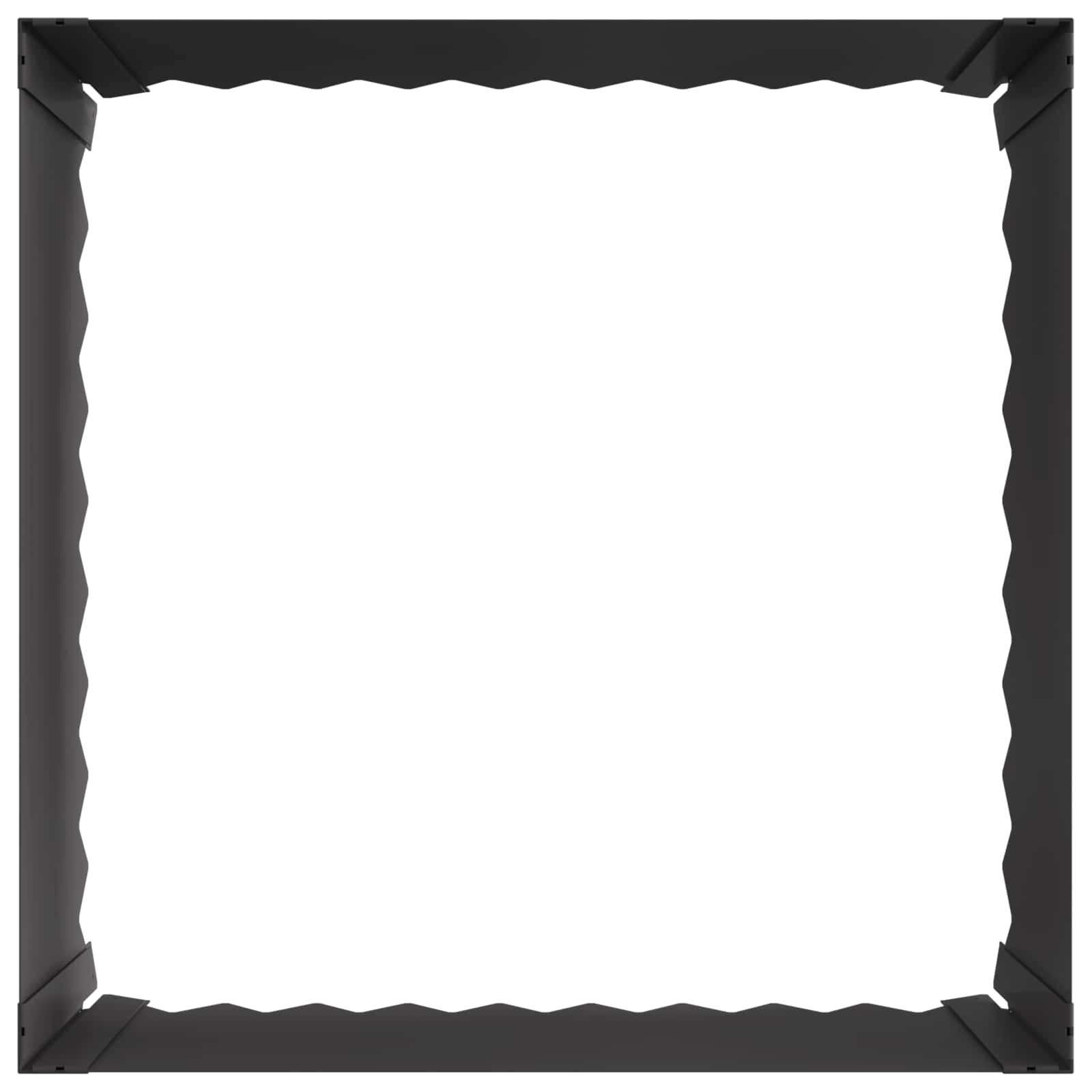 Gazonrand 4 pcs 60 x 60 x 35 cm Staal Zwart